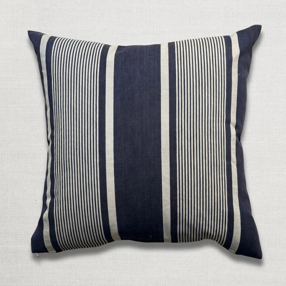 Custom 19th-century French Ticking Pillow (#4-01) - Image 6