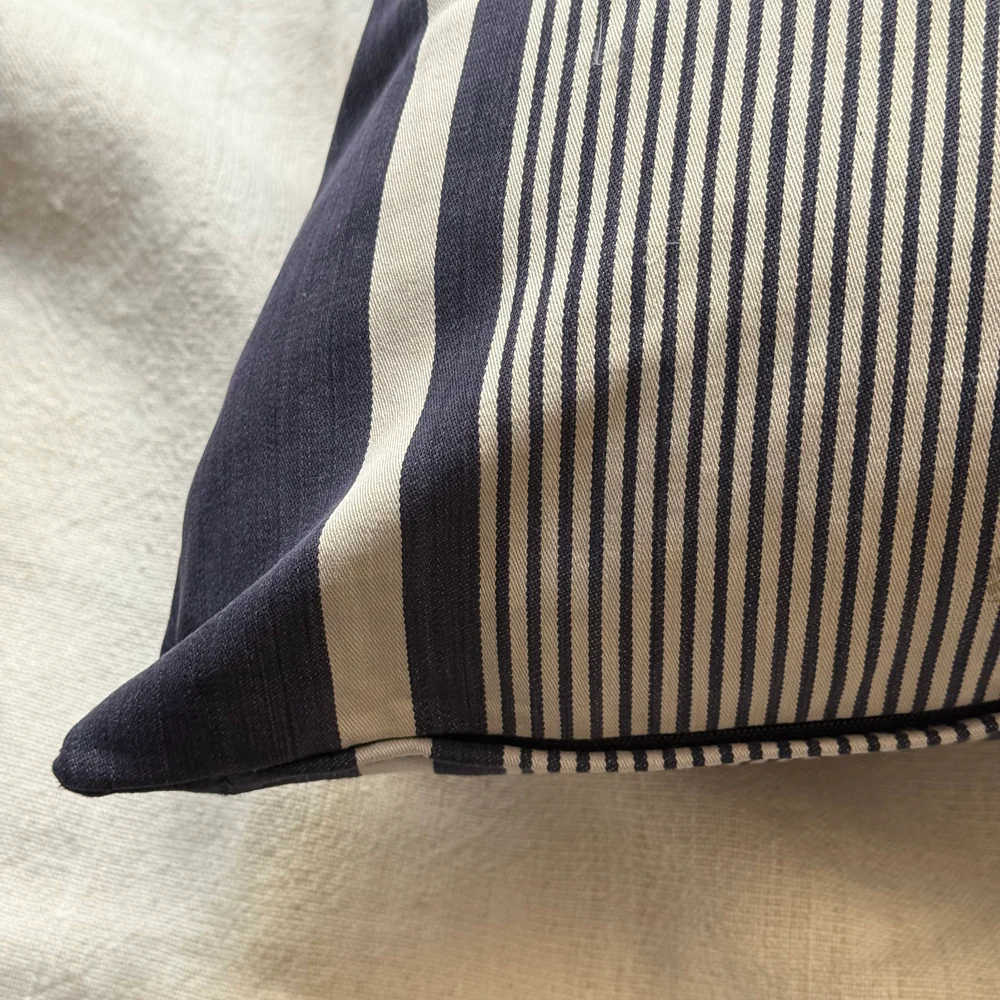 Custom 19th-century French Ticking Pillow (#4-02) - Image 9
