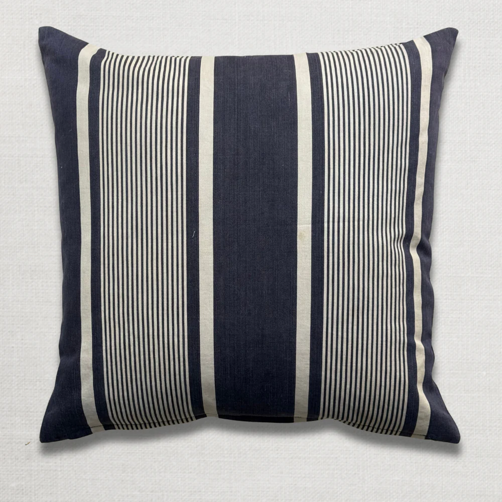 Custom 19th-century French Ticking Pillow (#4-04) - Image 4