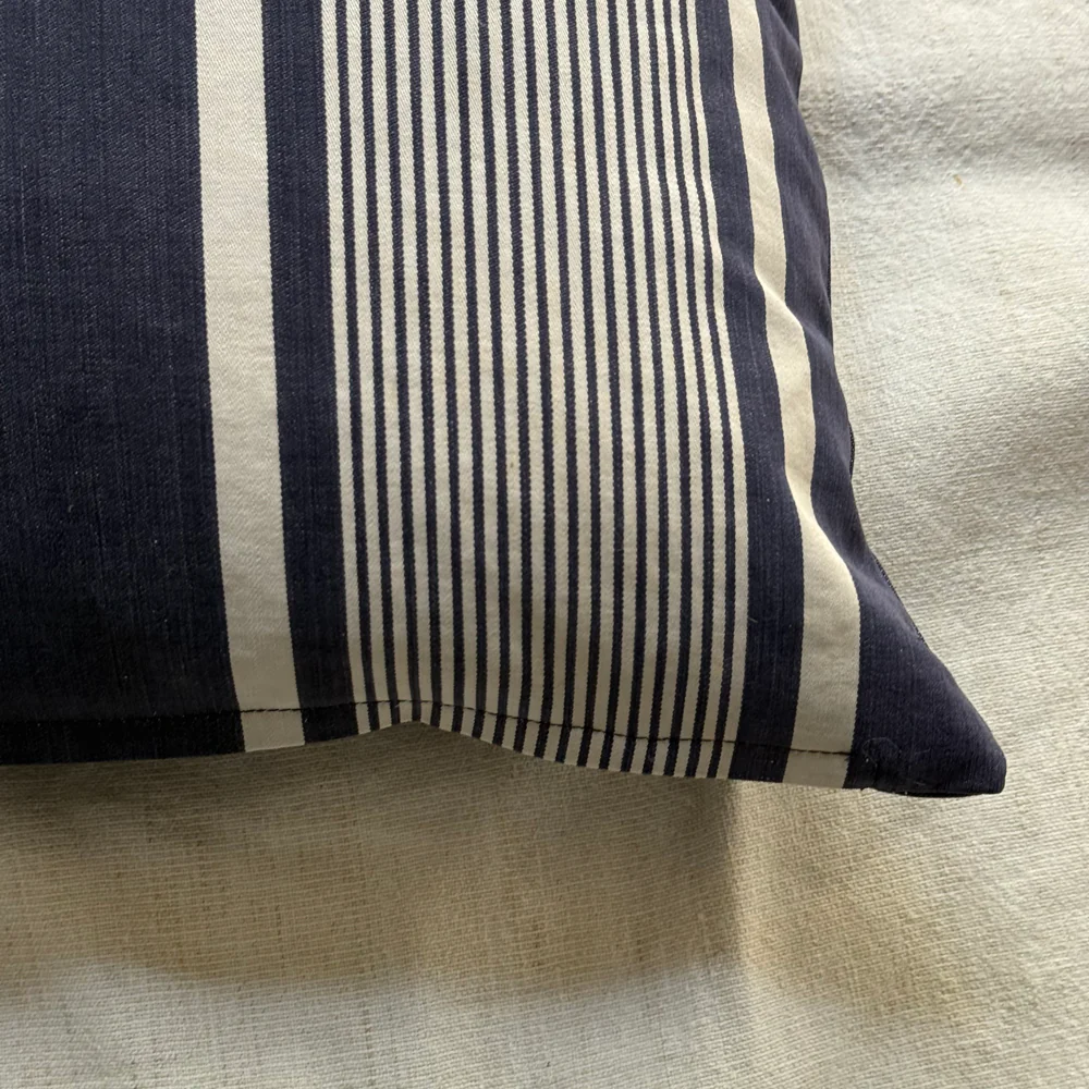 Custom 19th-century French Ticking Pillow (#4-04) - Image 5