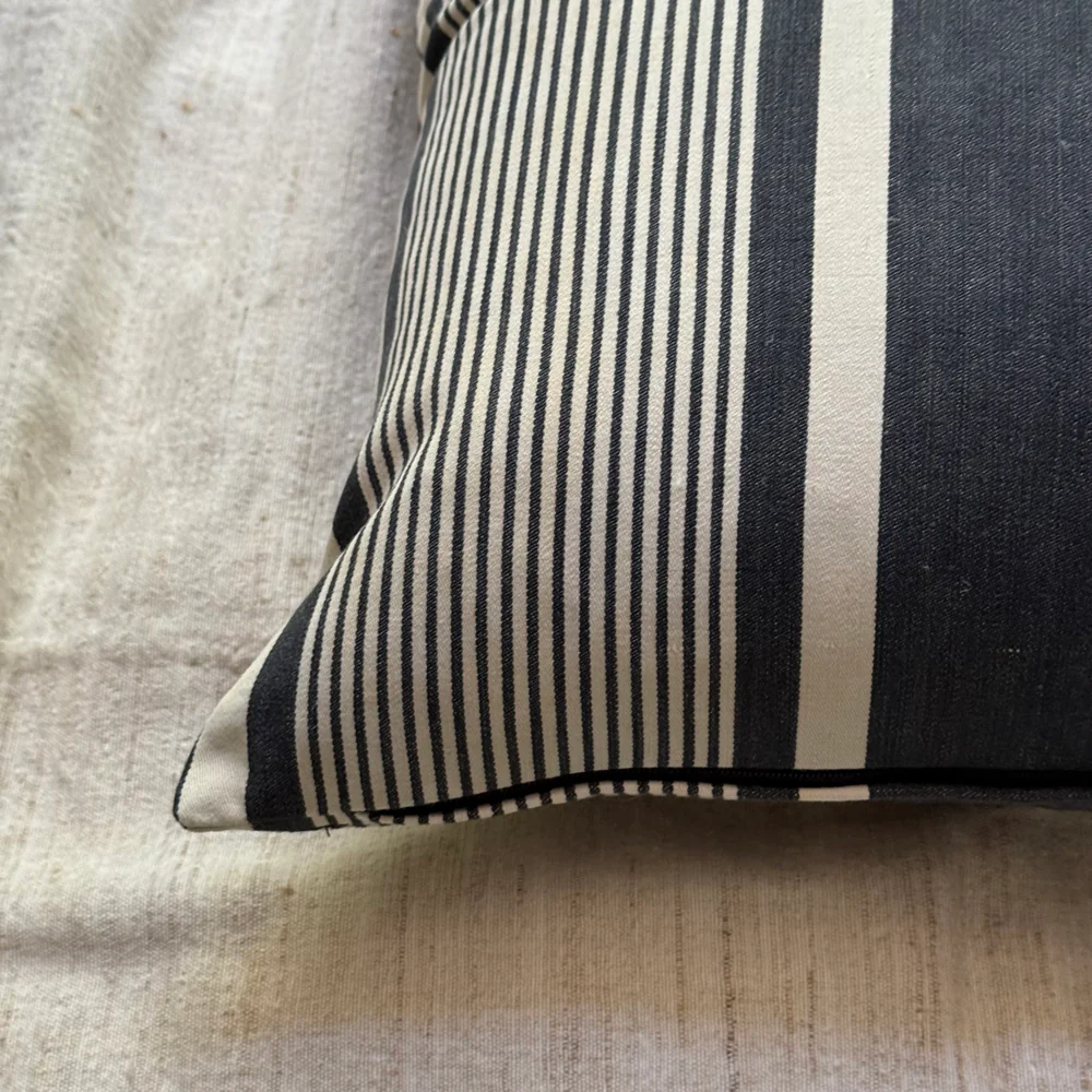Custom 19th-century French Ticking Pillow (#42) - Image 4