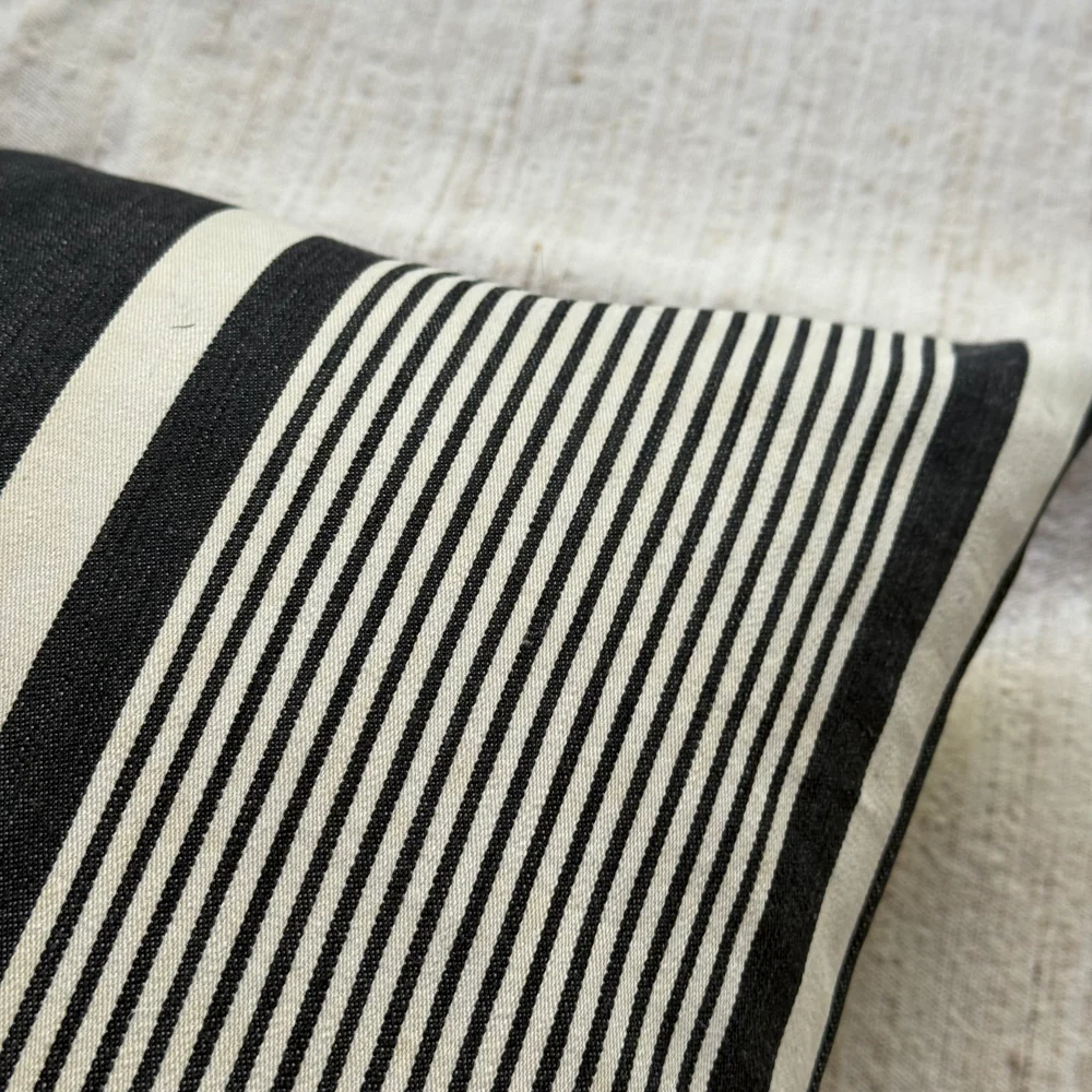 Custom 19th-century French Ticking Pillow (#42) - Image 5