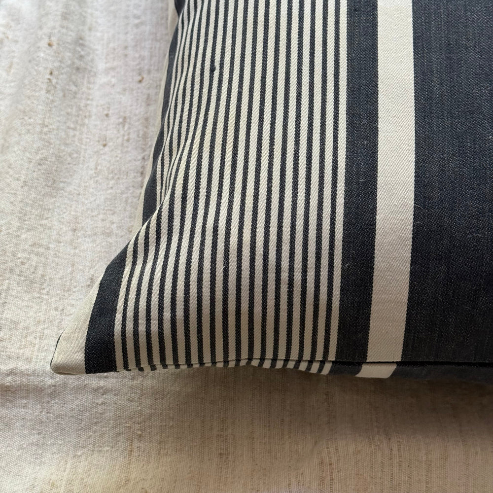 Custom 19th-century French Ticking Pillow (#43) - Image 3