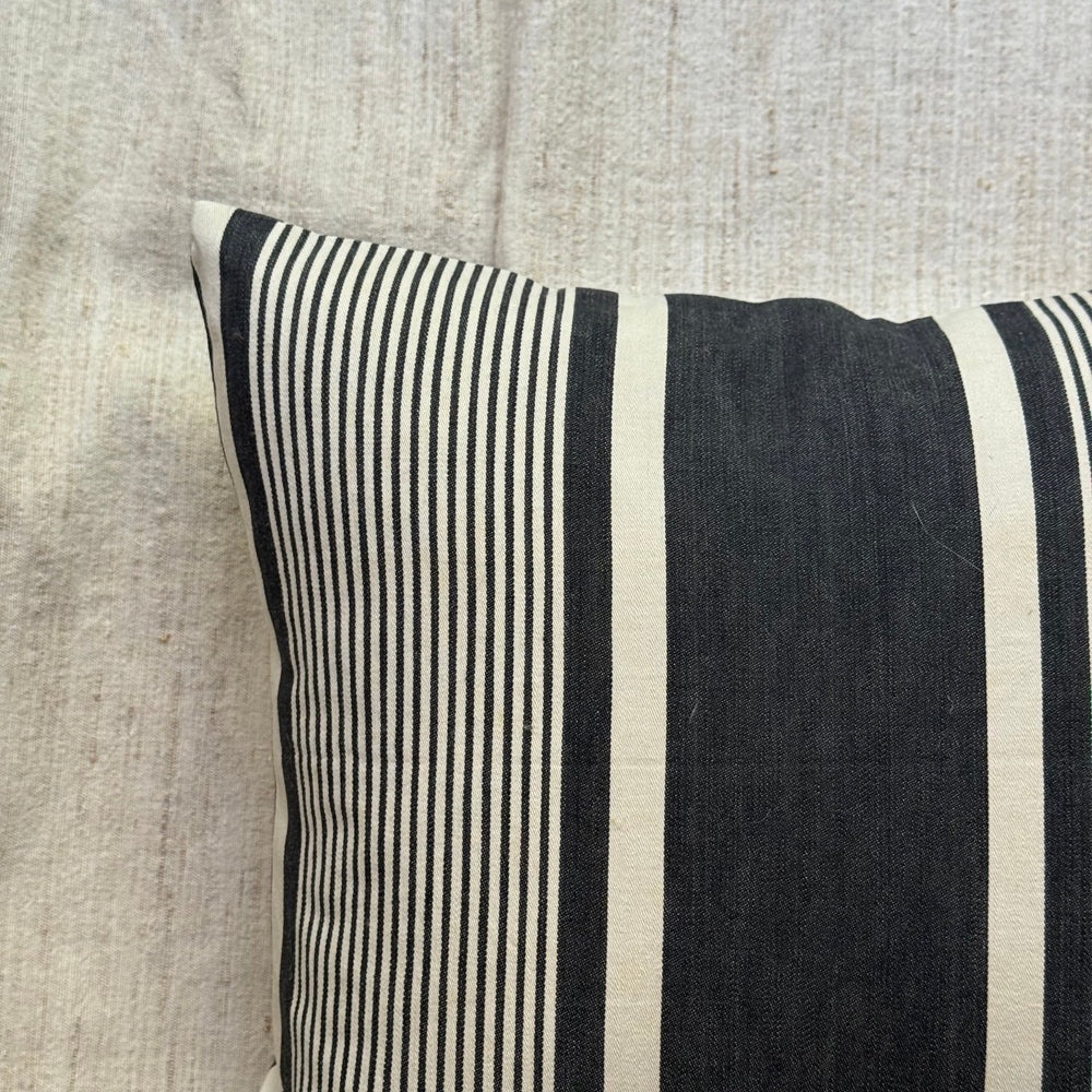 Custom 19th-century French Ticking Pillow (#43) - Image 5