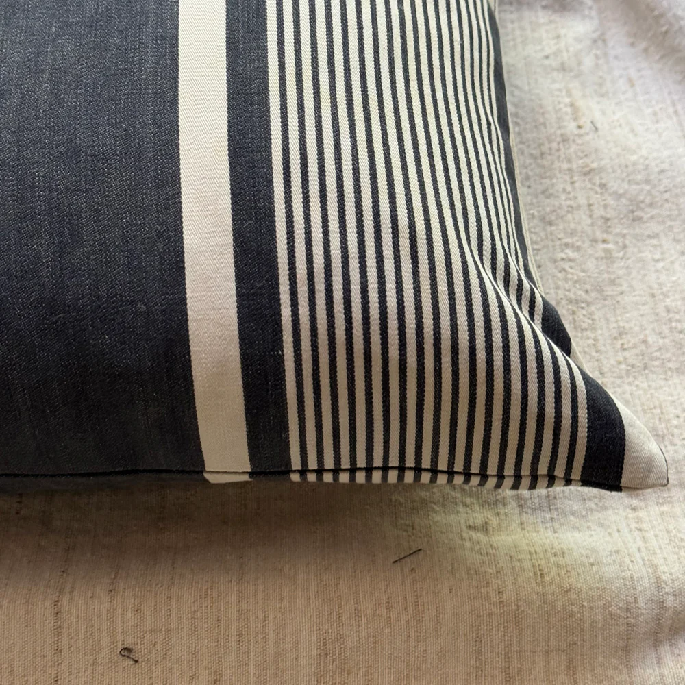 Custom 19th-century French Ticking Pillow (#43) - Image 6