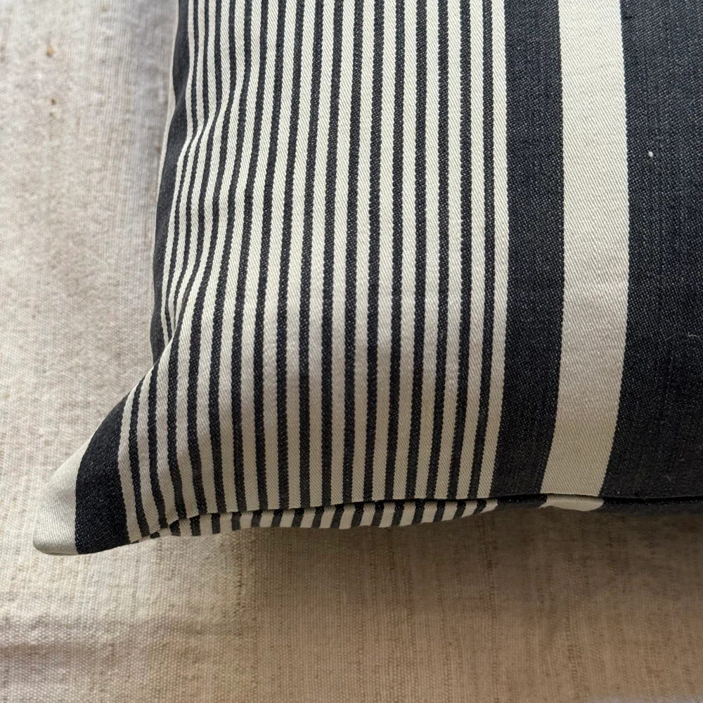 Custom 19th-century French Ticking Pillow (#44) - Image 3