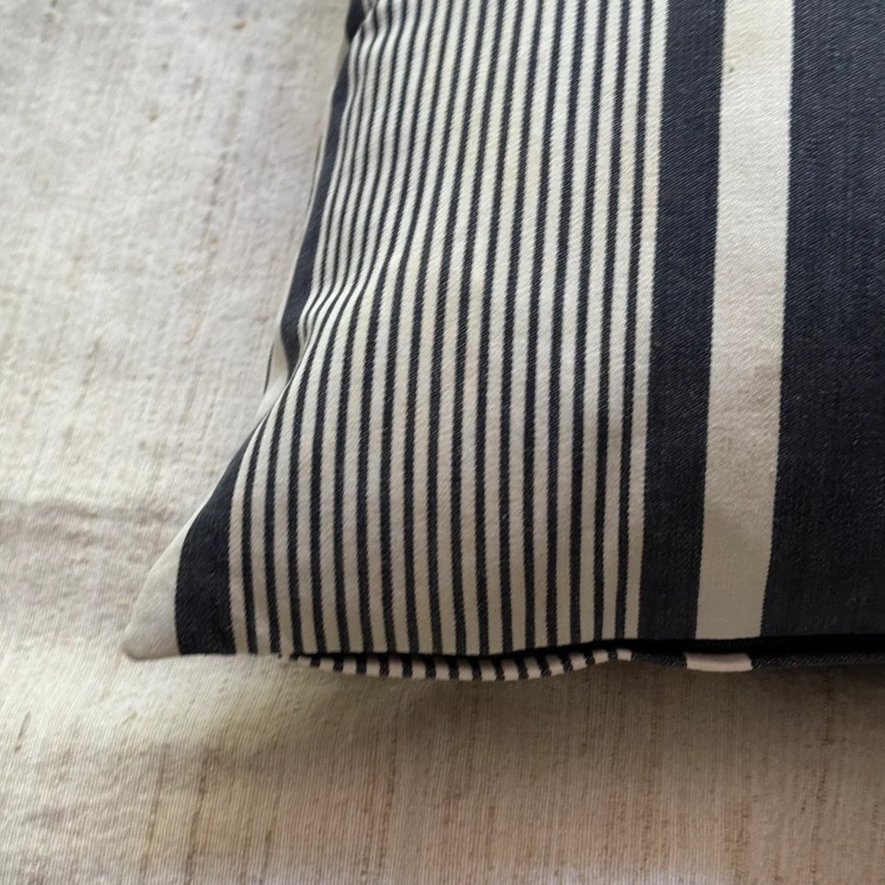 Custom 19th-century French Ticking Pillow (#45) - Image 3