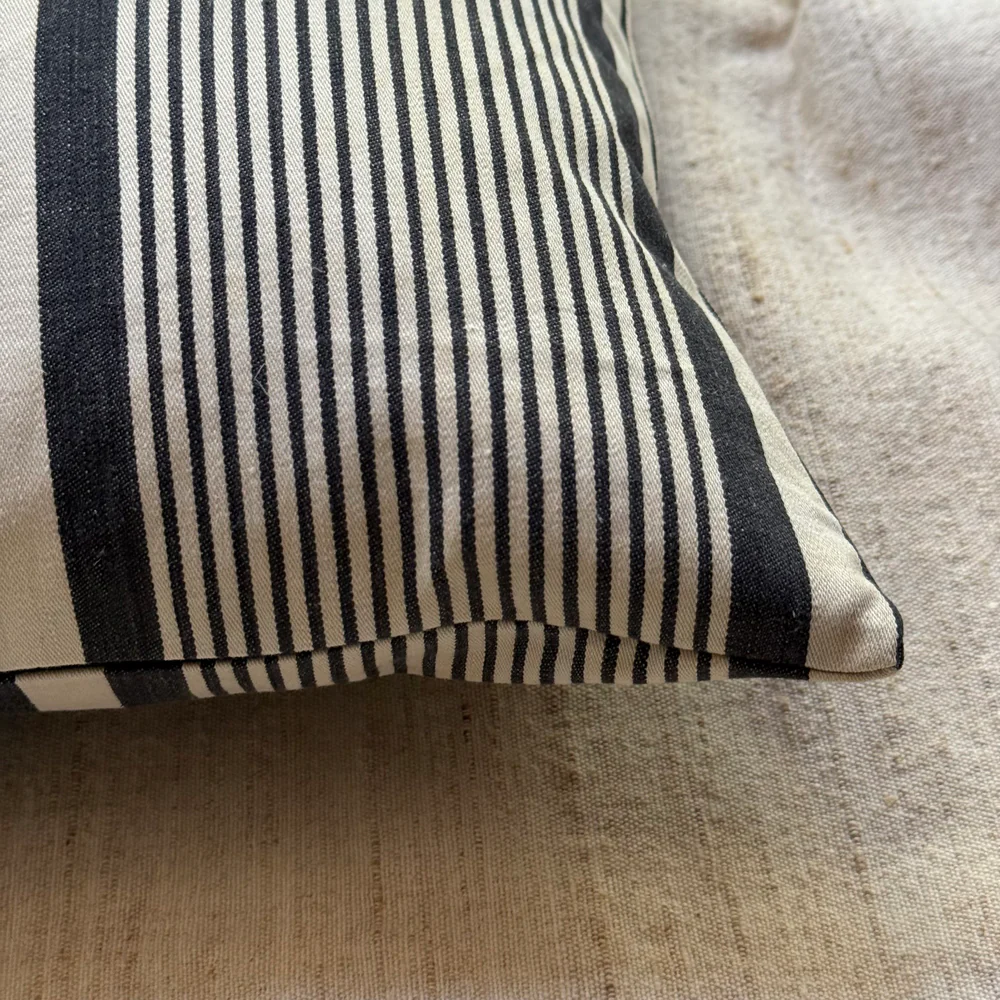 Custom 19th-century French Ticking Pillow (#46) - Image 3