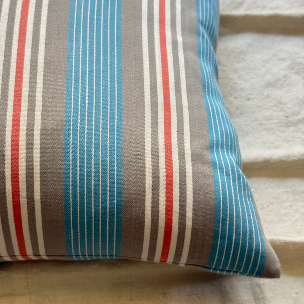Custom 19th Century French Ticking Pillow (#9) - Image 3