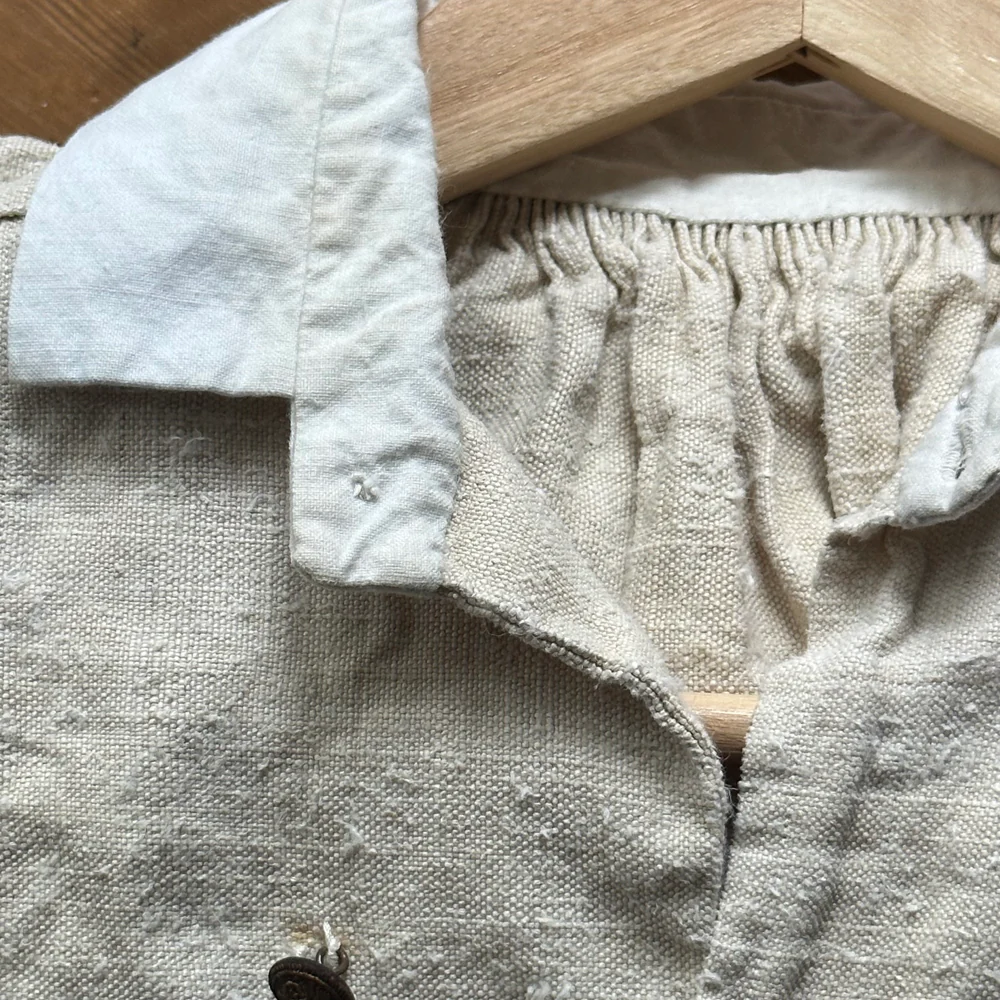 Custom 19th-century Linen Night Shirt with Vintage Buttons (#7) - Image 12