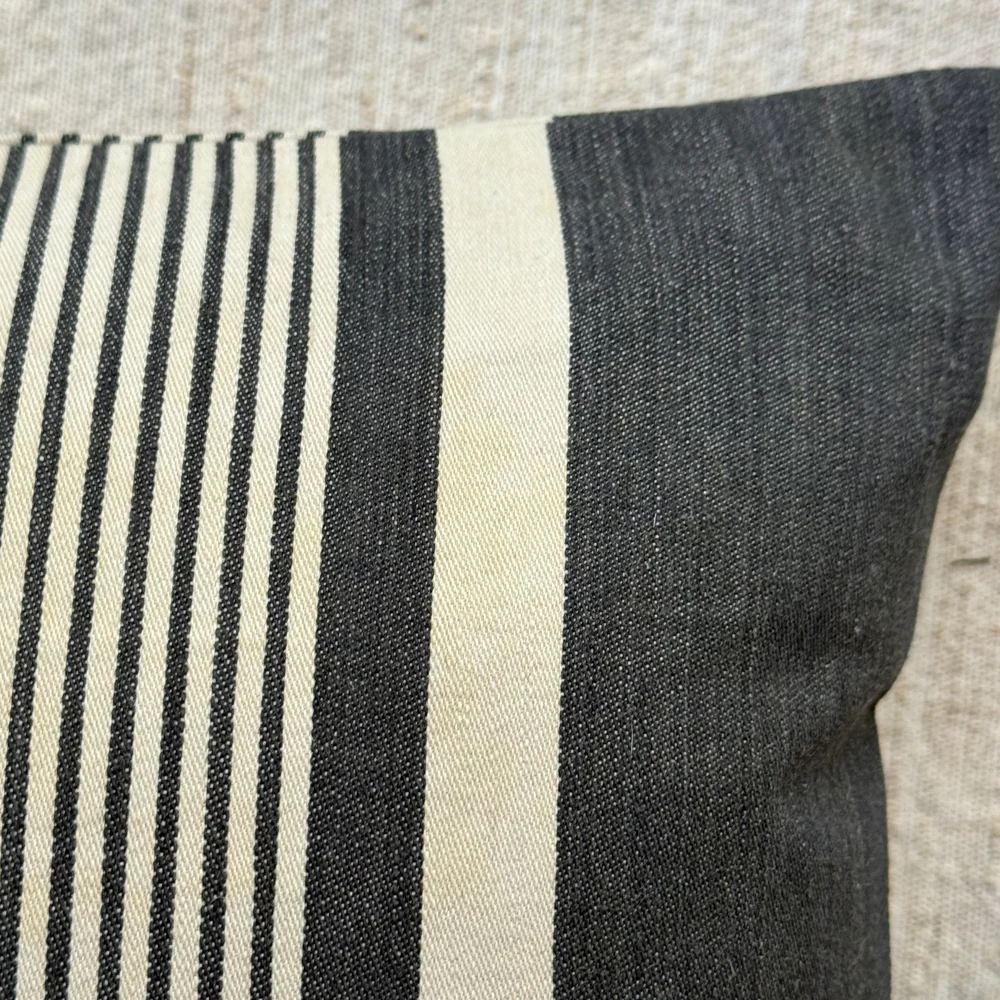 Custom 19th-century Small French Ticking Pillow (#37) - Image 4
