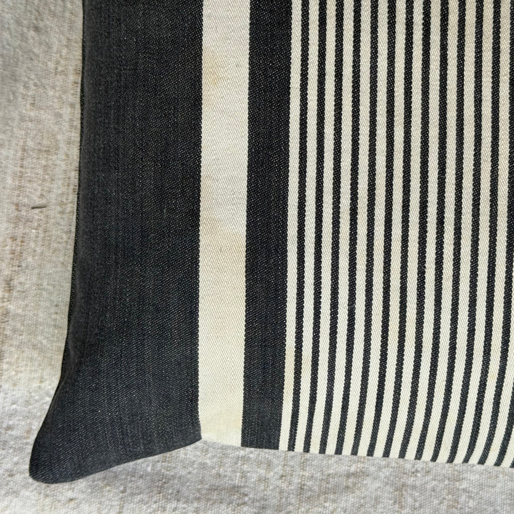 Custom 19th-century Small French Ticking Pillow (#37) - Image 6