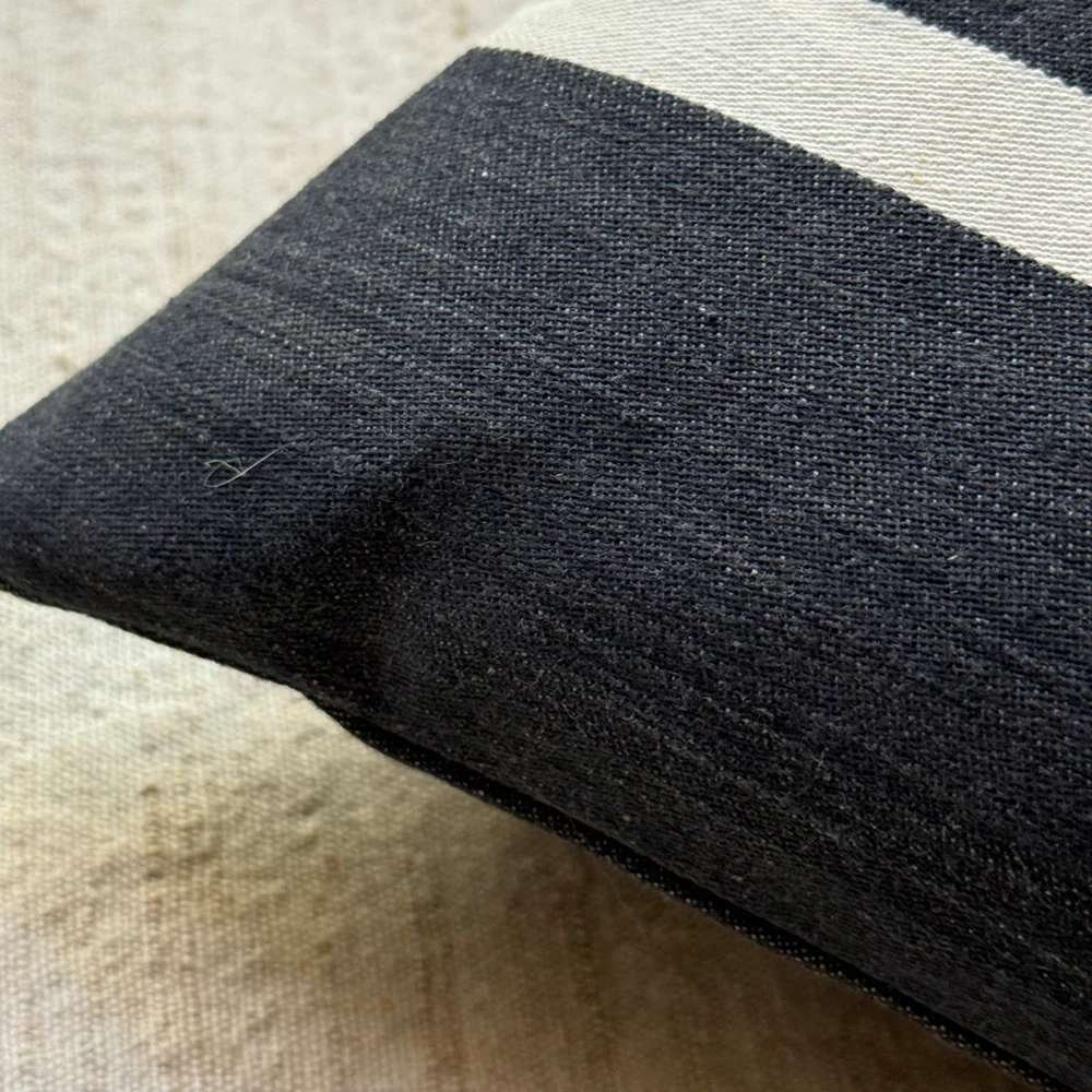 Custom 19th-century Small French Ticking Pillow (#39) - Image 4