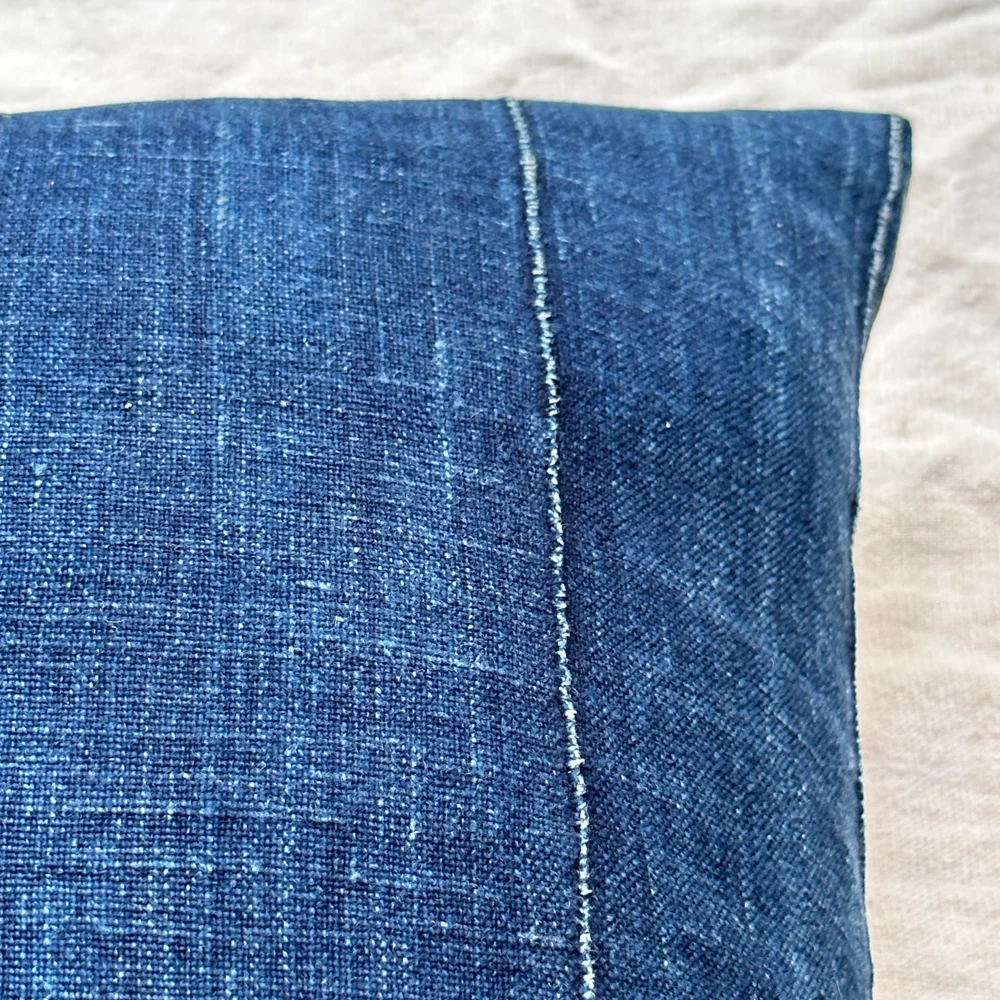 Custom Ikat Pillow with Indigo Backing - Image 5
