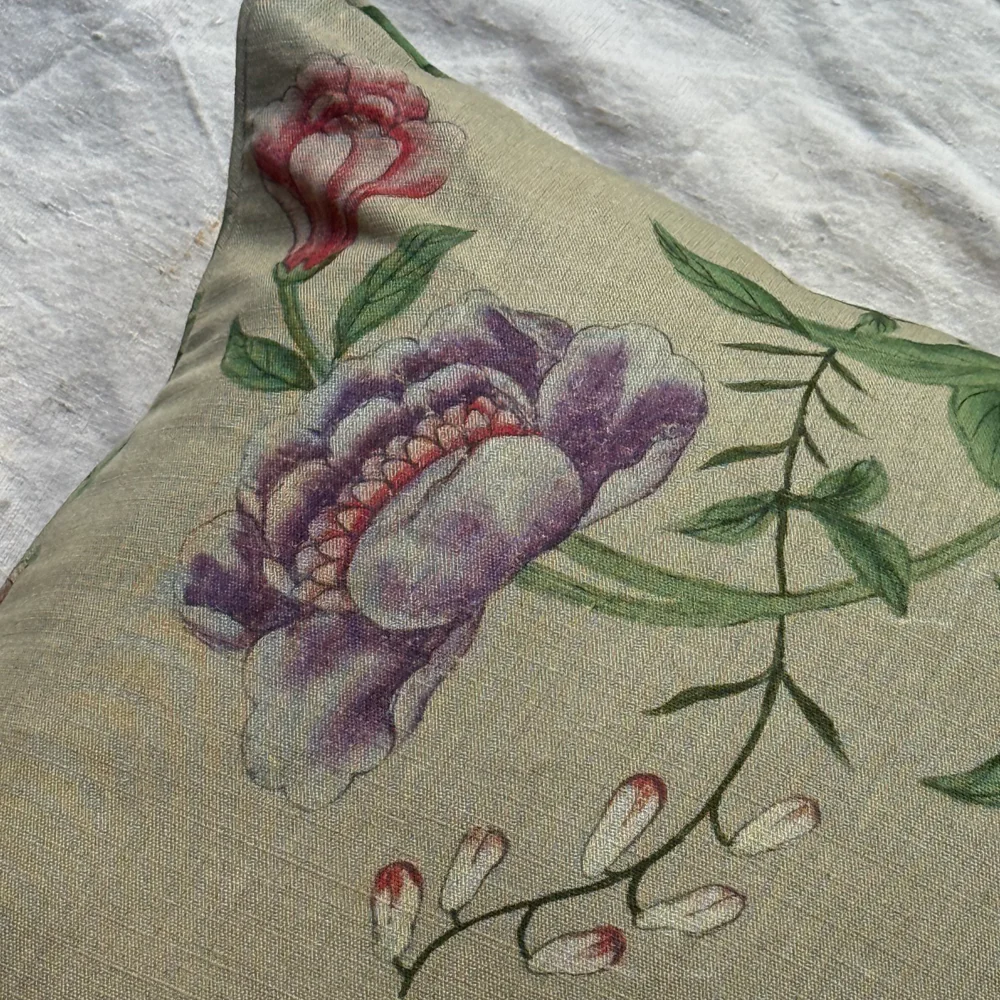 Custom John Derian for Pierre Frey "Le Paravent Chinois" Pillow in "Chantilly Cream" (#17) - Image 3