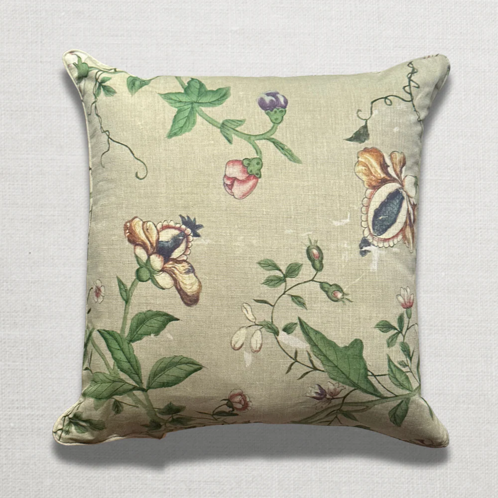 Custom John Derian for Pierre Frey "Le Paravent Chinois" Pillow in "Chantilly Cream" (#15) - Image 2