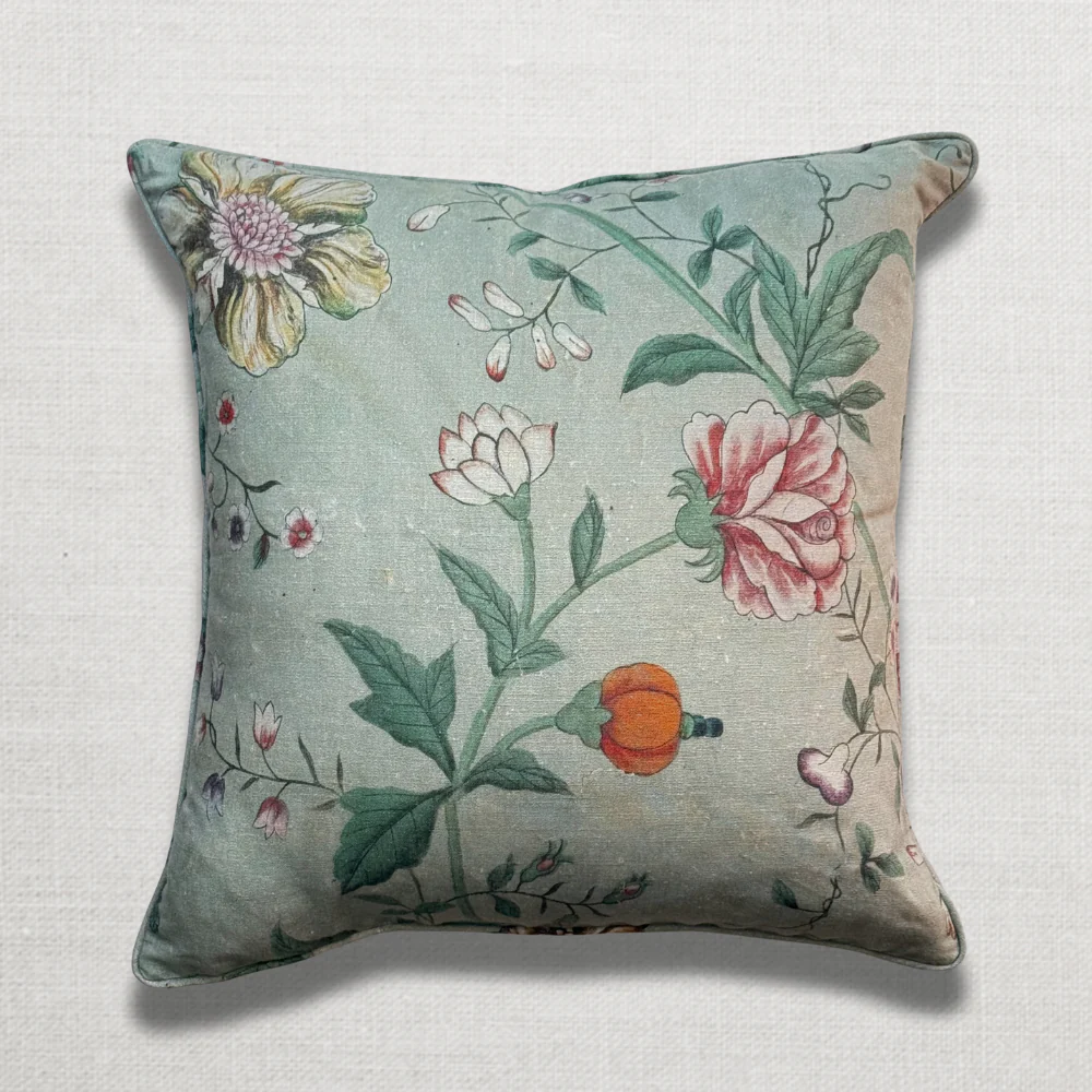 Custom John Derian for Pierre Frey "Le Paravent Chinois" Pillow in Original Green (#25)