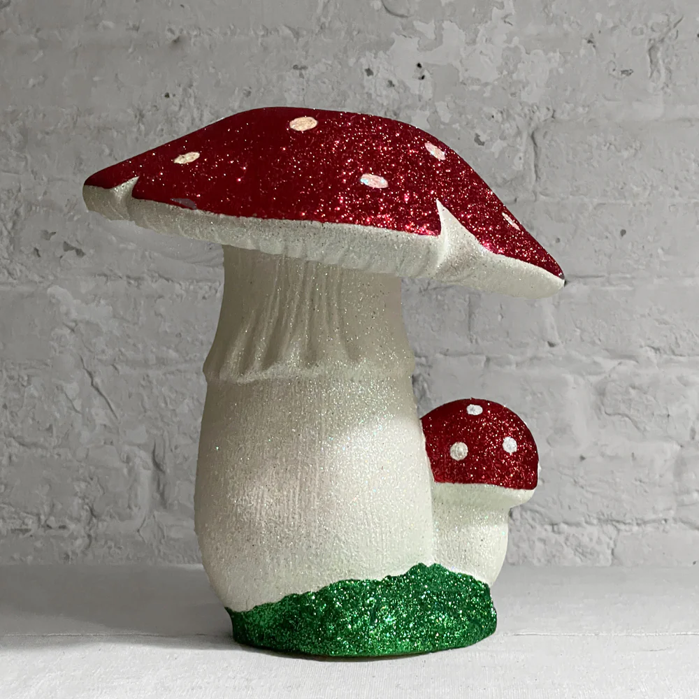 Double Glitter Mushroom in Red