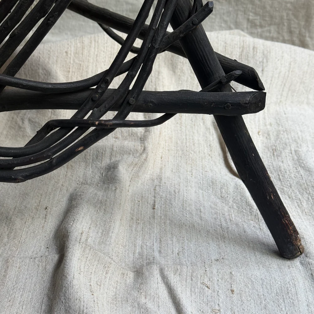 Early 20th-Century American Folk Art Heart-Shaped Twig Table - Image 5