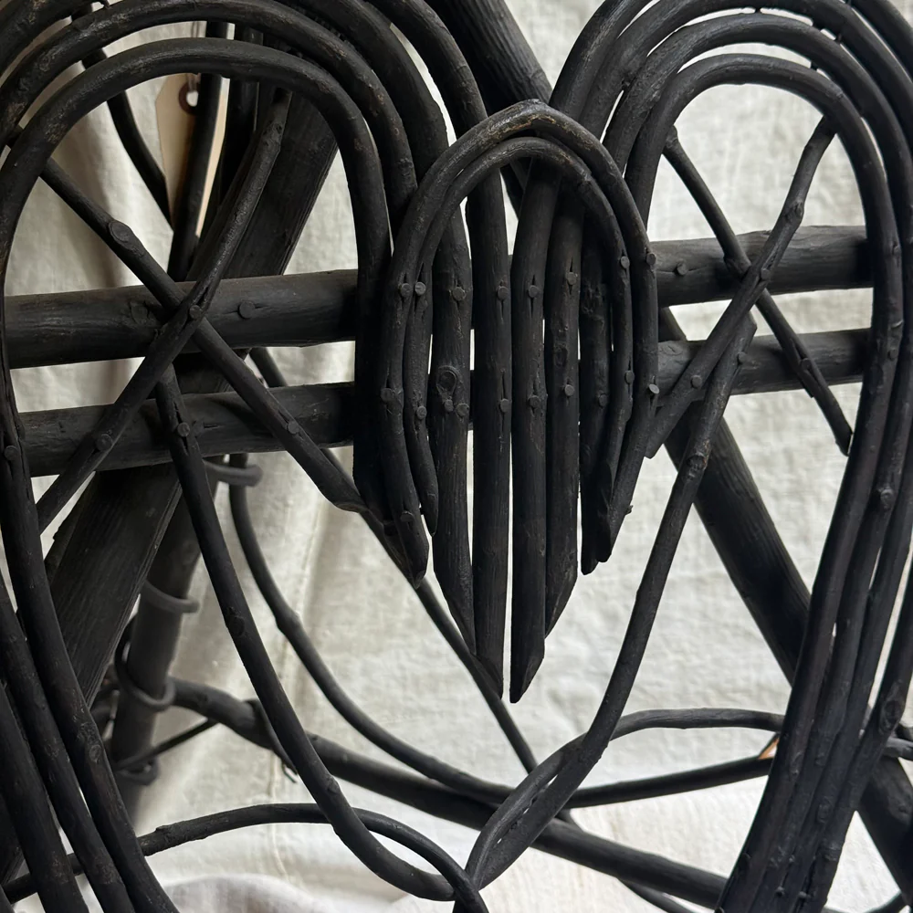 Early 20th-Century American Folk Art Heart-Shaped Twig Table - Image 6
