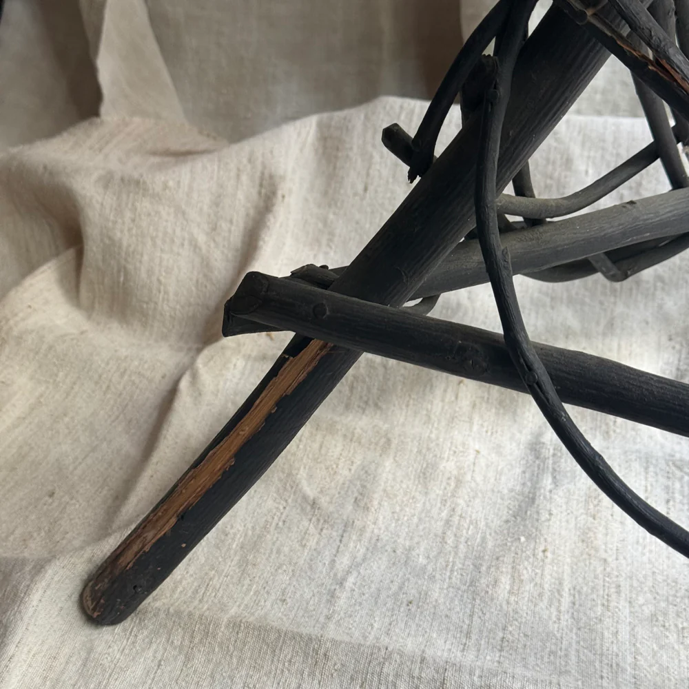 Early 20th-Century American Folk Art Heart-Shaped Twig Table - Image 8