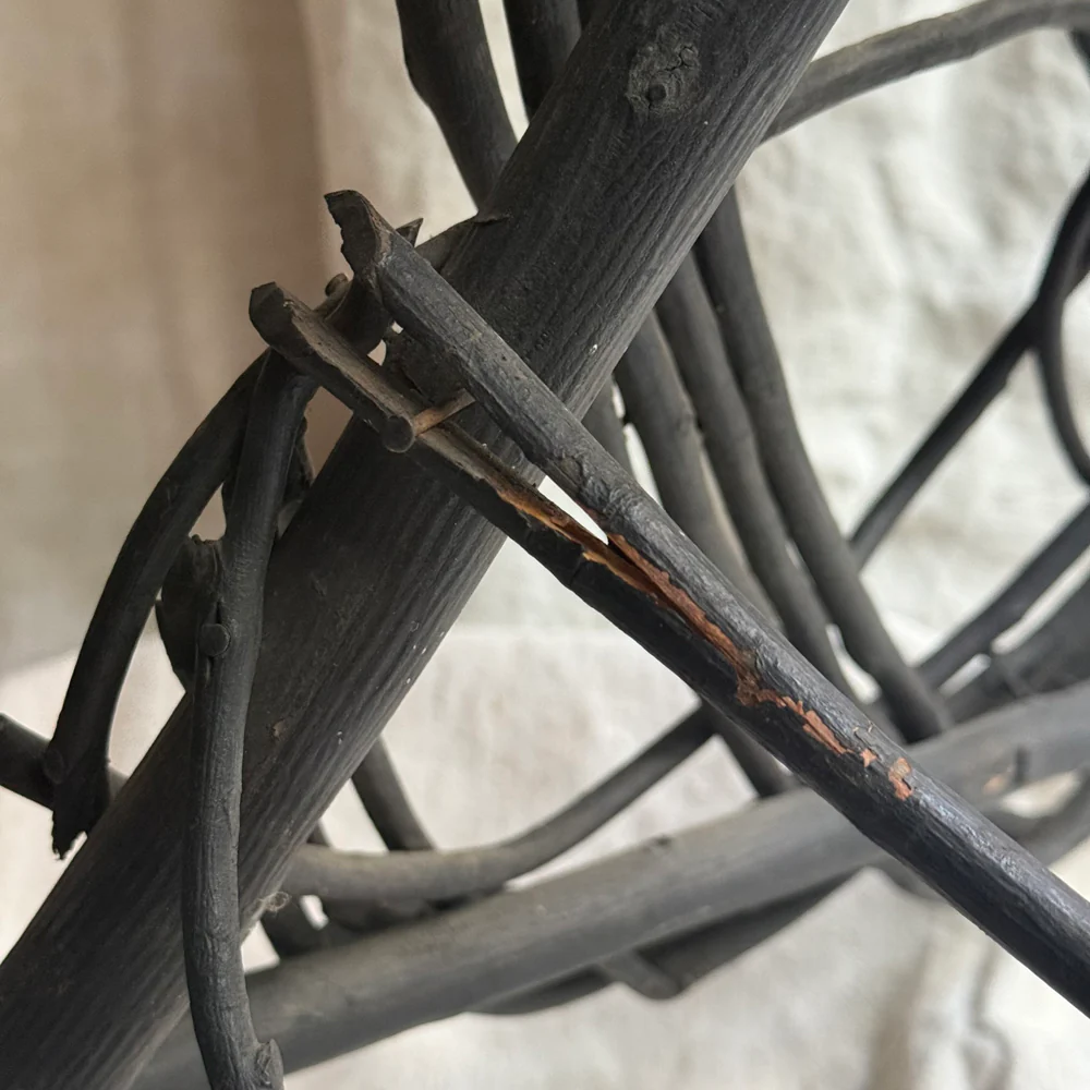 Early 20th-Century American Folk Art Heart-Shaped Twig Table - Image 9