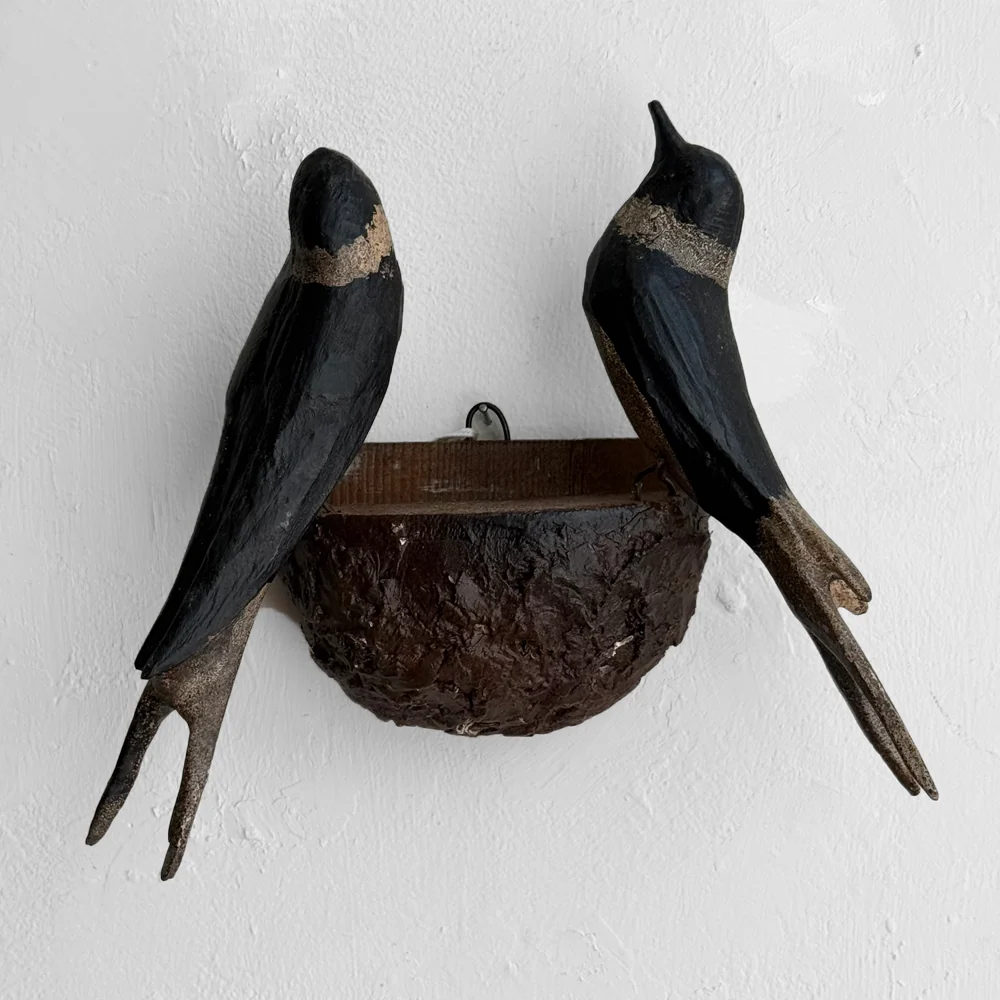 Early 20th-century Black Forest Carved Bird's Nest (BFB-11)