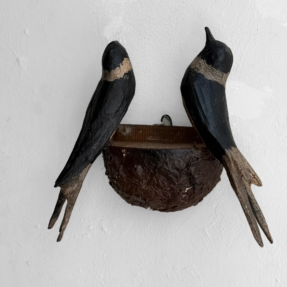Early 20th-century Black Forest Carved Bird's Nest (BFB-11) - Image 2