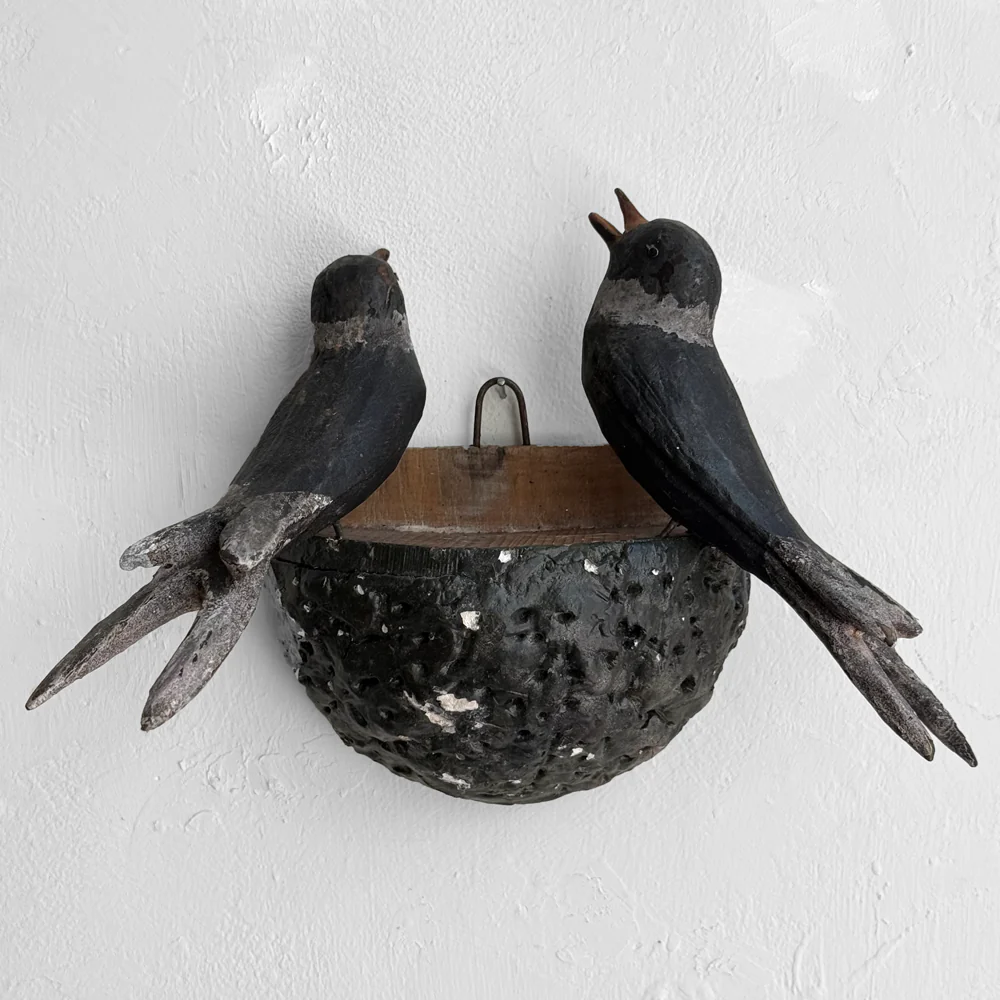 Early 20th-century Black Forest Carved Bird's Nest (BFB-12)