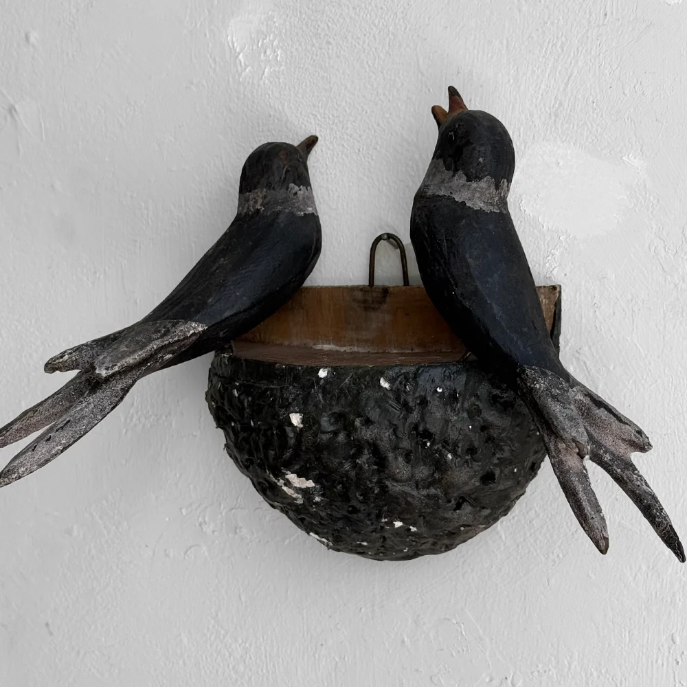Early 20th-century Black Forest Carved Bird's Nest (BFB-12) - Image 2