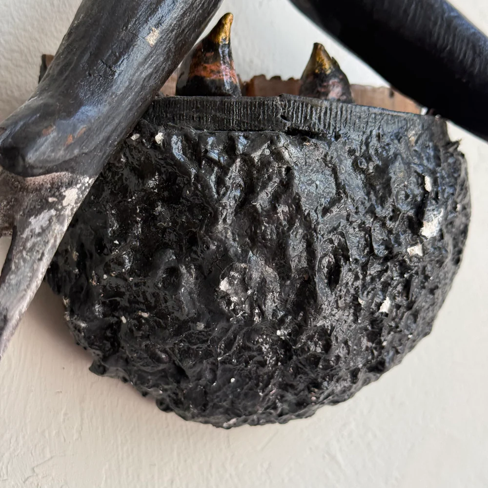 Early 20th-century Black Forest Carved Bird's Nest (BFB-13) - Image 4