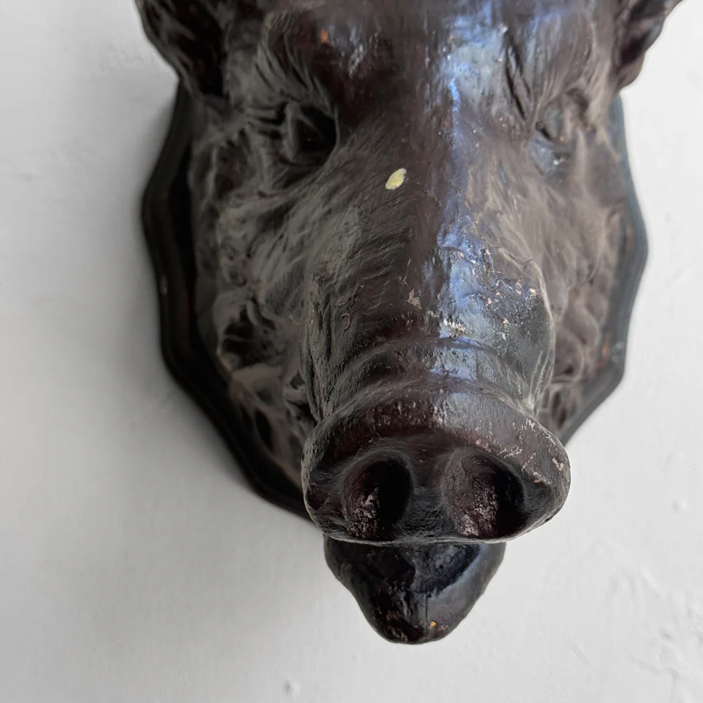 Early 20th-century Black Forest Carved Boar (BFBO-02) - Image 3