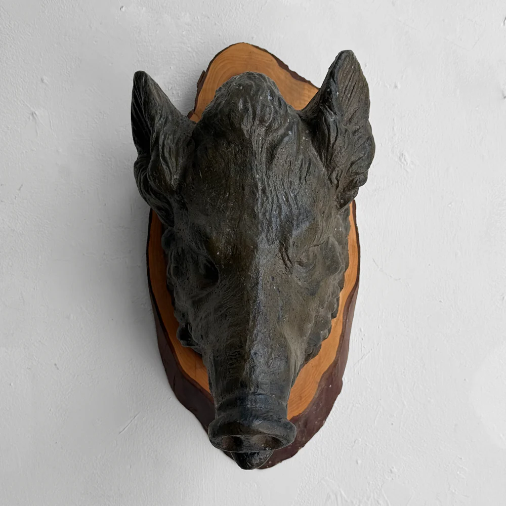 Early 20th-century Black Forest Carved Boar (BFBO-03)
