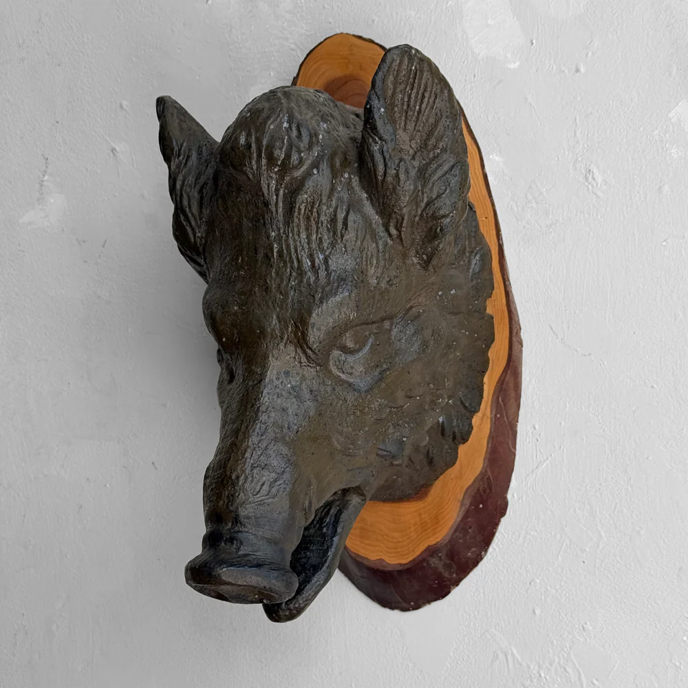 Early 20th-century Black Forest Carved Boar (BFBO-03) - Image 2