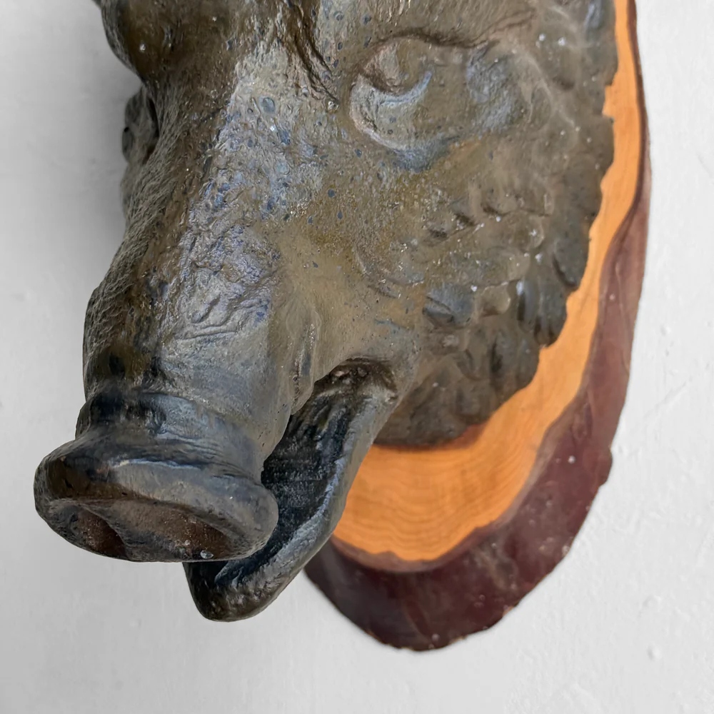 Early 20th-century Black Forest Carved Boar (BFBO-03) - Image 3