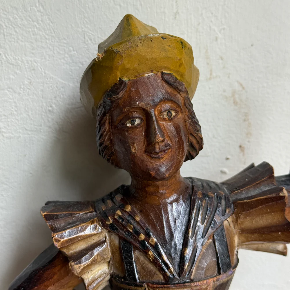 Early 20th-century Carved Alpine Hunter Decorative Coat Hook (#8) - Image 3