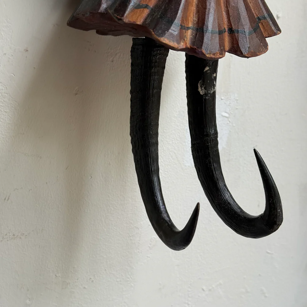Early 20th-century Carved Alpine Hunter Decorative Coat Hook (#8) - Image 4