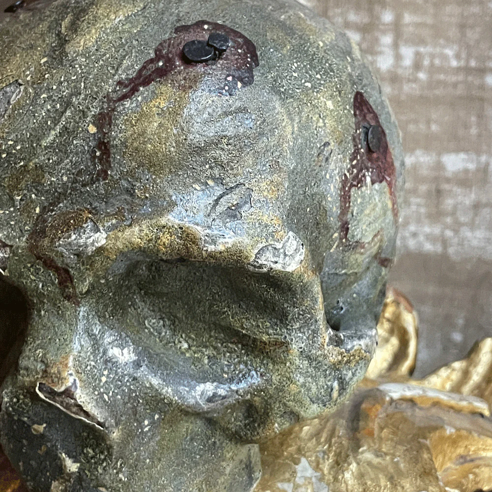 Early 20th Century Carved Austrian Skull Reliquary - Image 3