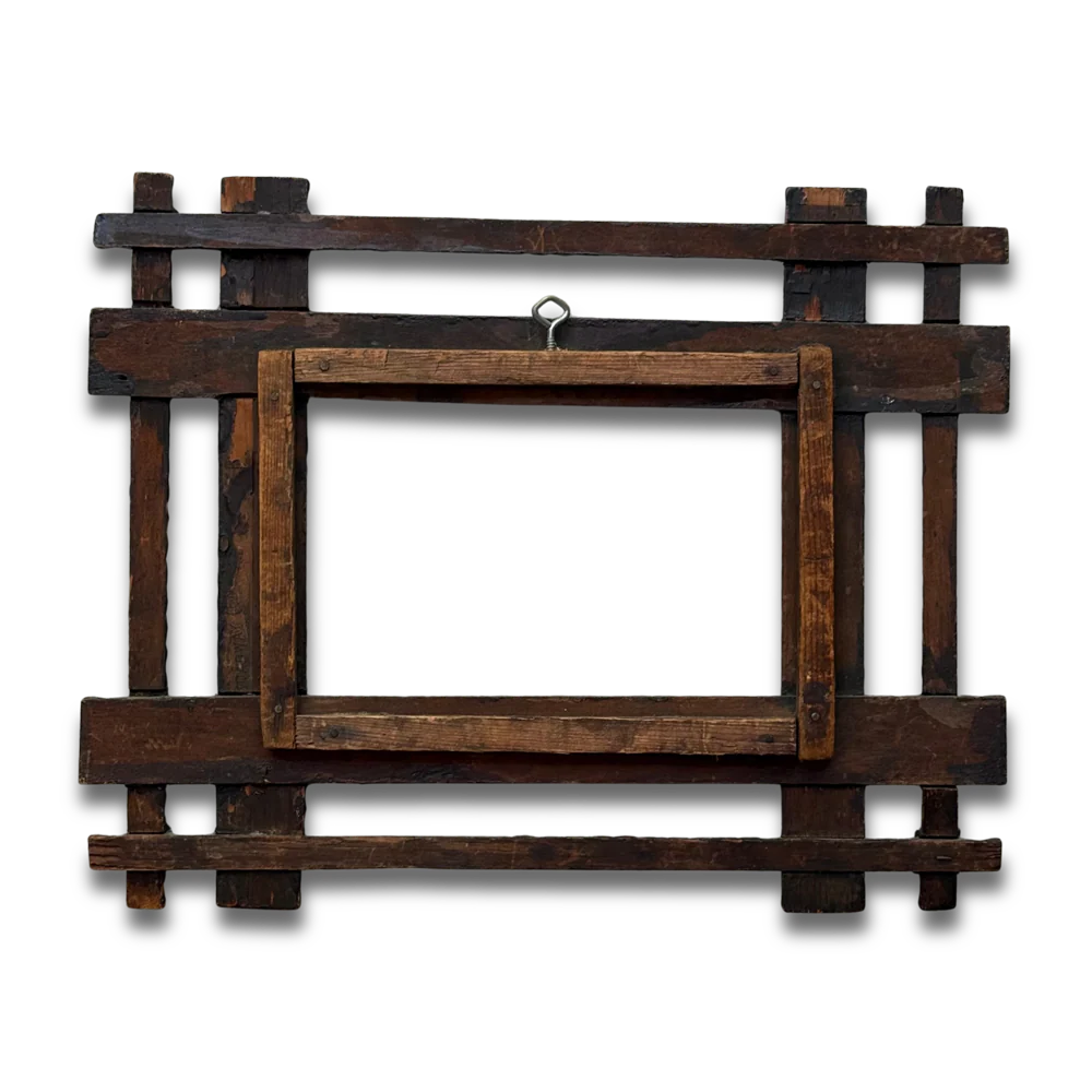 Early 20th-century Tramp Art Frame - Image 2
