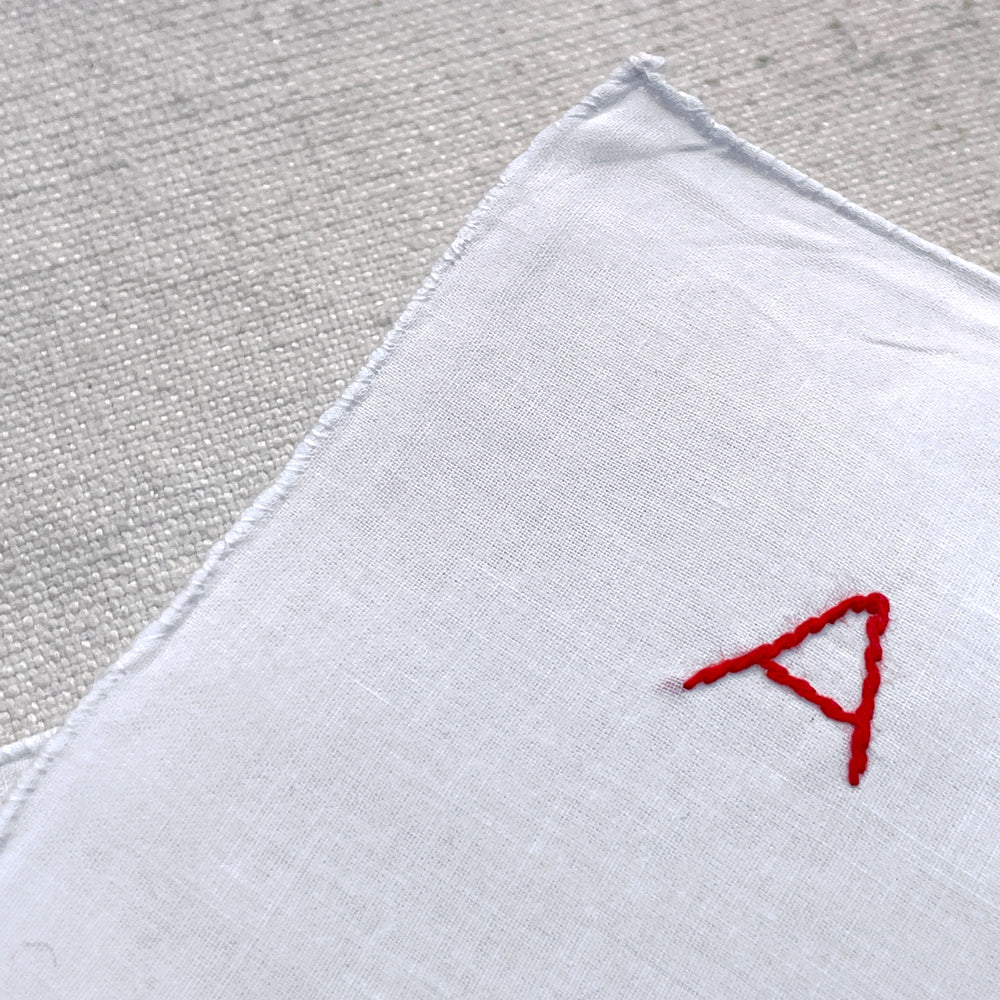 Embroidered Scarlette Amour Handkerchief - Image 3