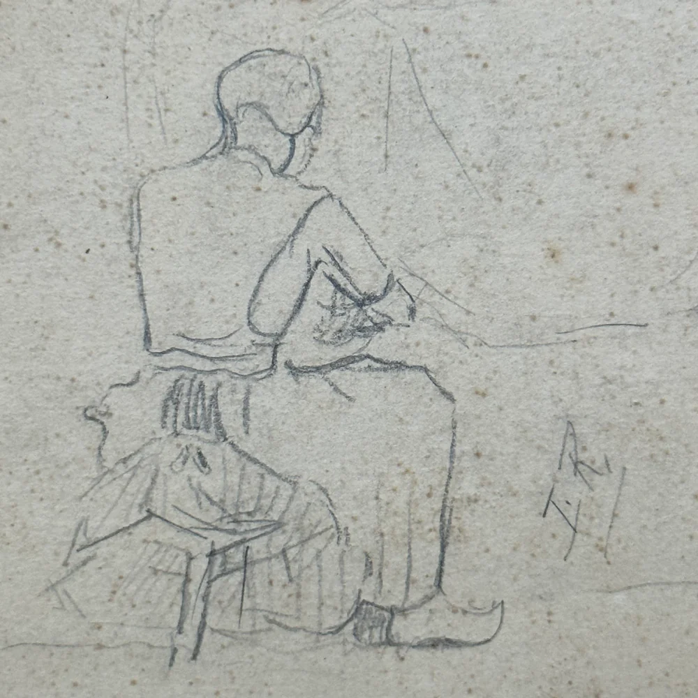Evert Rabbers Early 20th-century Farm Animal Drawing (ERA40) - Image 2