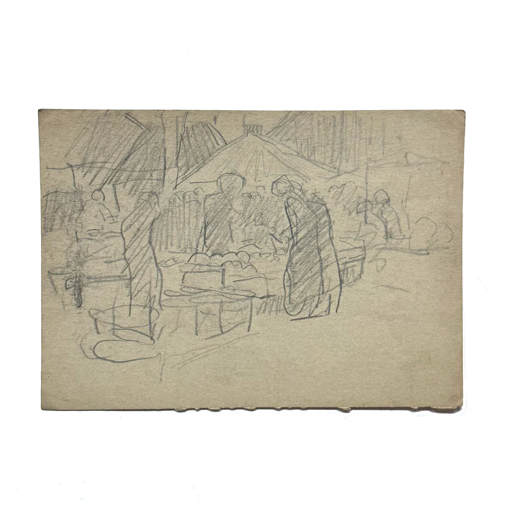 Evert Rabbers Early 20th-century Figure Sketch (ERP22)