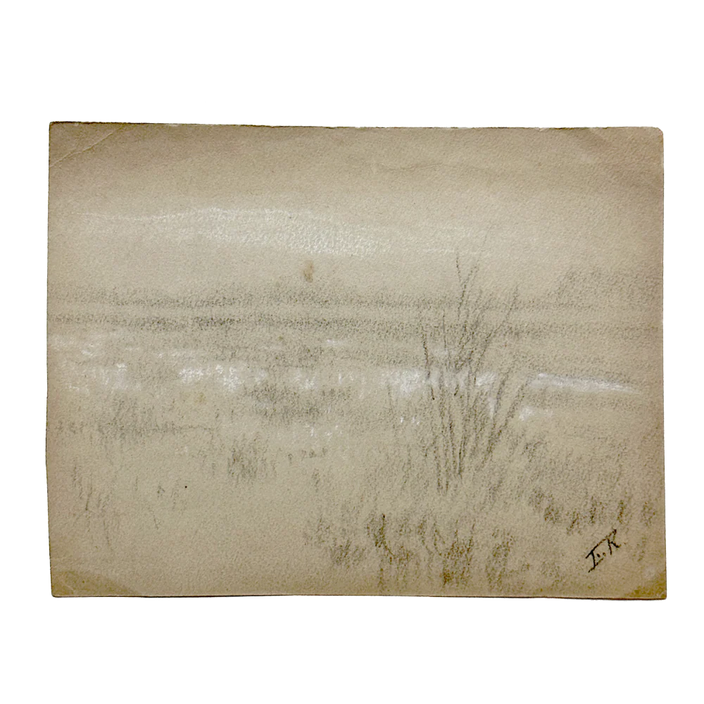 Evert Rabbers Early 20th-century Landscape Drawing (ERL24)