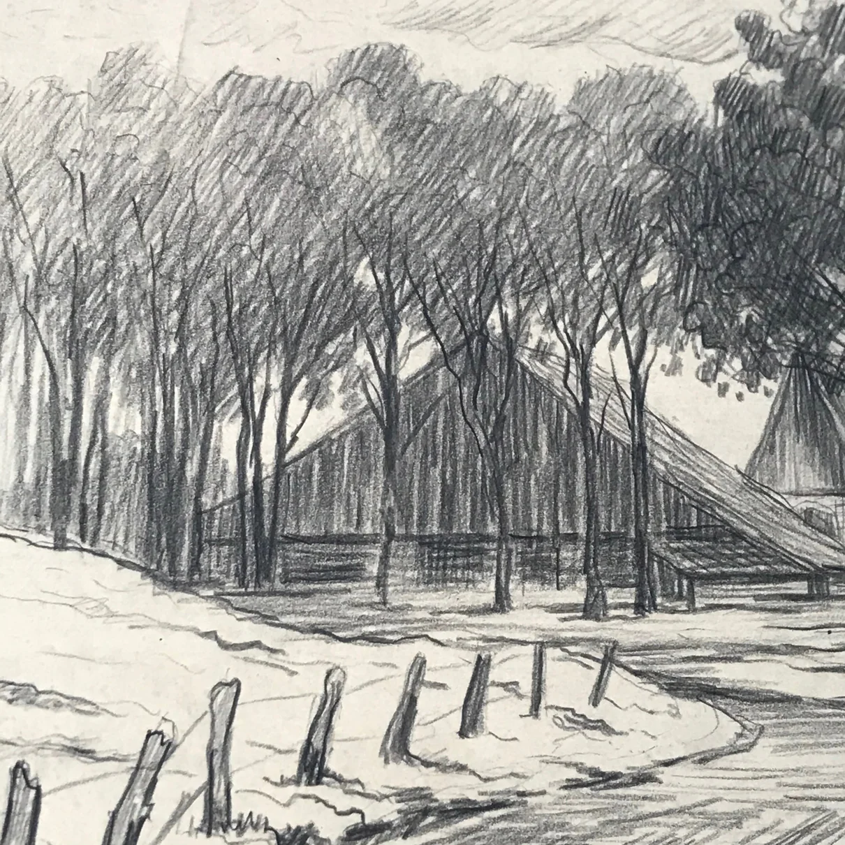 Evert Rabbers Landscape Drawing 27 - Image 2