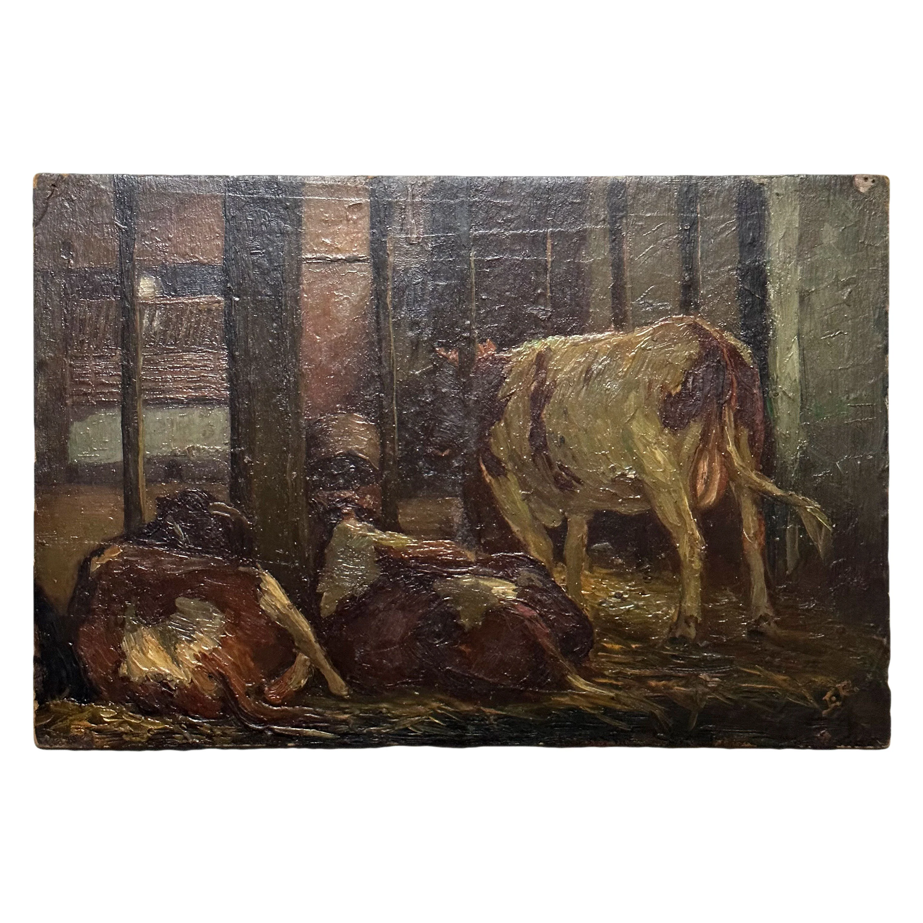 Evert Rabbers Landscape Painting (2330)