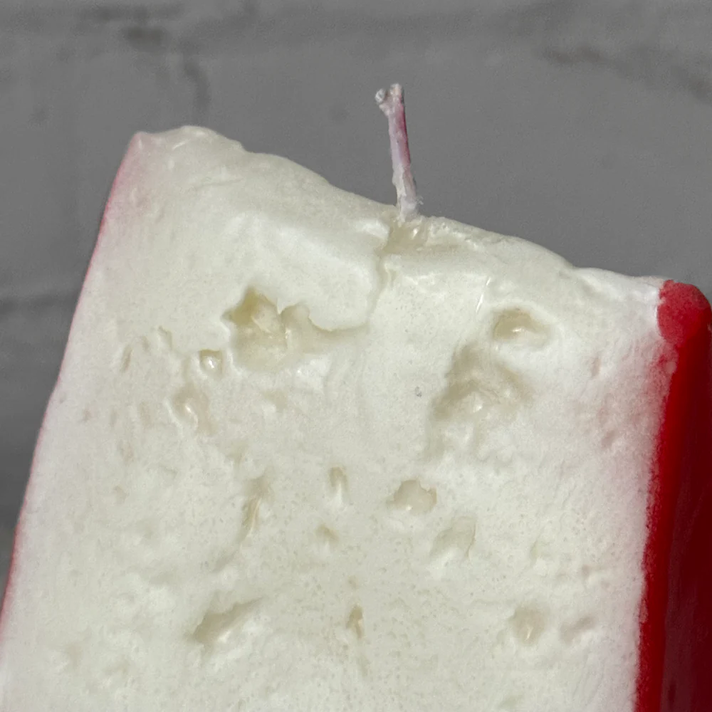 Red & Black Cheese Slice Candles - Image 3