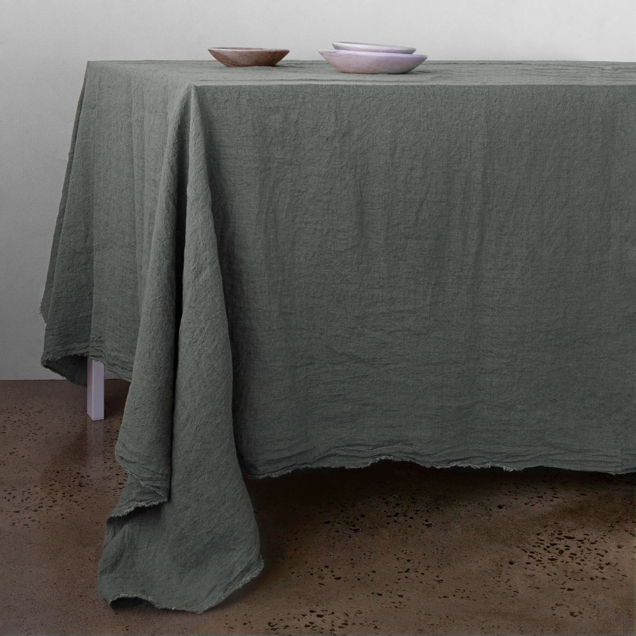 Flocca Linen Tablecloth in Mare