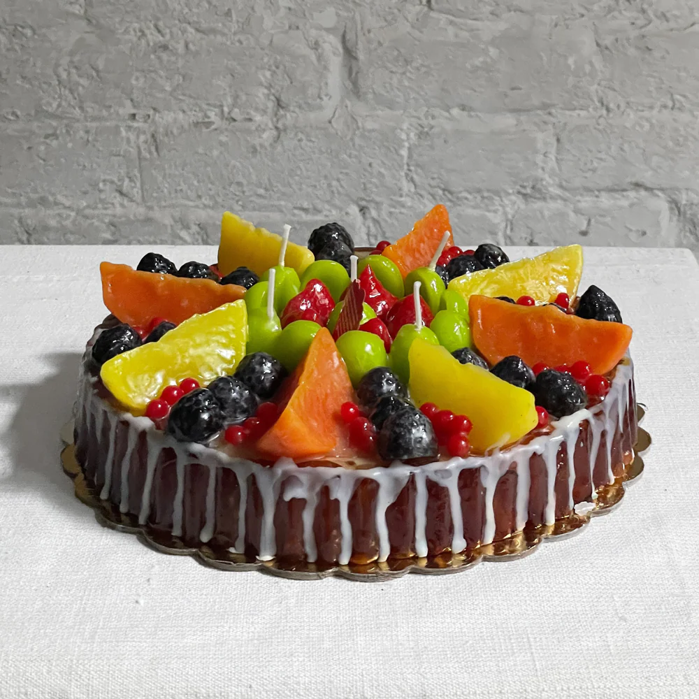 Crostata Frutta Orange Fruit Pie Candle