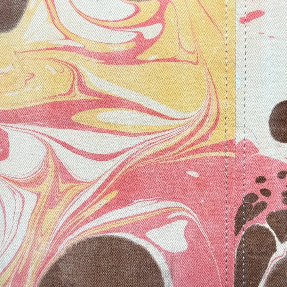 Hand Marbled One-of-a-Kind Pillow (26-06) - Image 4