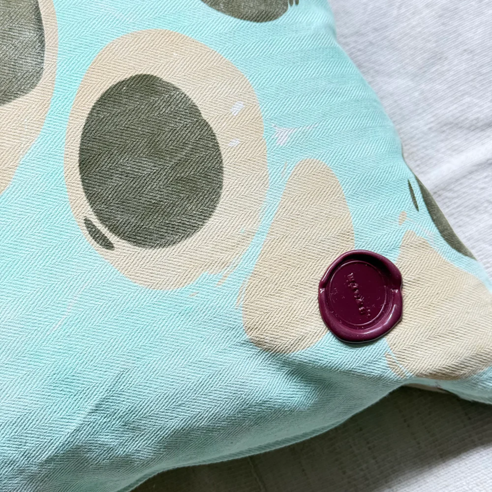 Hand Marbled One-of-a-Kind Pillow (26-17) - Image 3